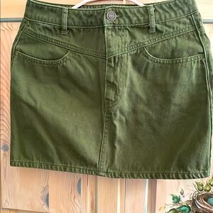 Forever 21 Green Mini Cargo Skirt Casual